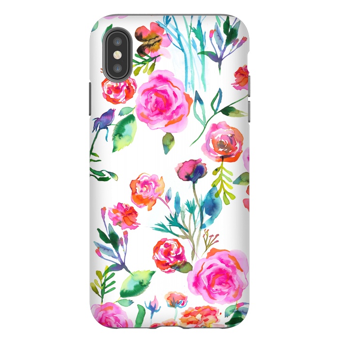 iPhone Xs Max StrongFit Romantic Roses Bouquet by Ninola Design