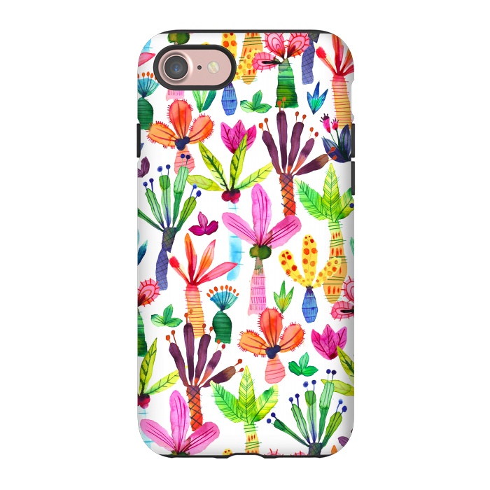 iPhone 7 StrongFit Cute Palms Garden by Ninola Design