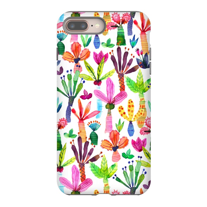 iPhone 7 plus StrongFit Cute Palms Garden by Ninola Design
