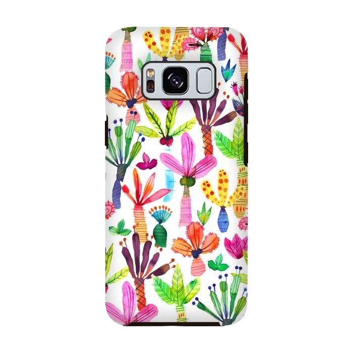 Galaxy S8 StrongFit Cute Palms Garden by Ninola Design