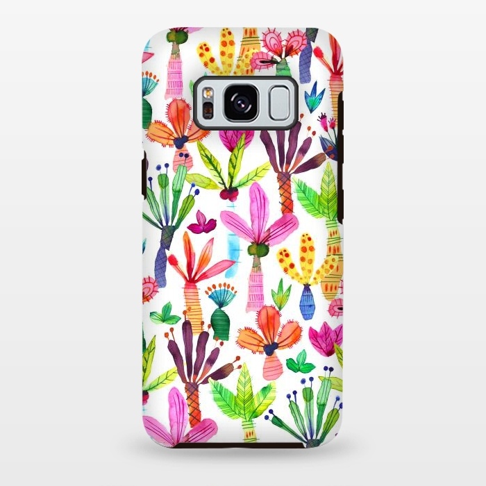 Galaxy S8 plus StrongFit Cute Palms Garden by Ninola Design