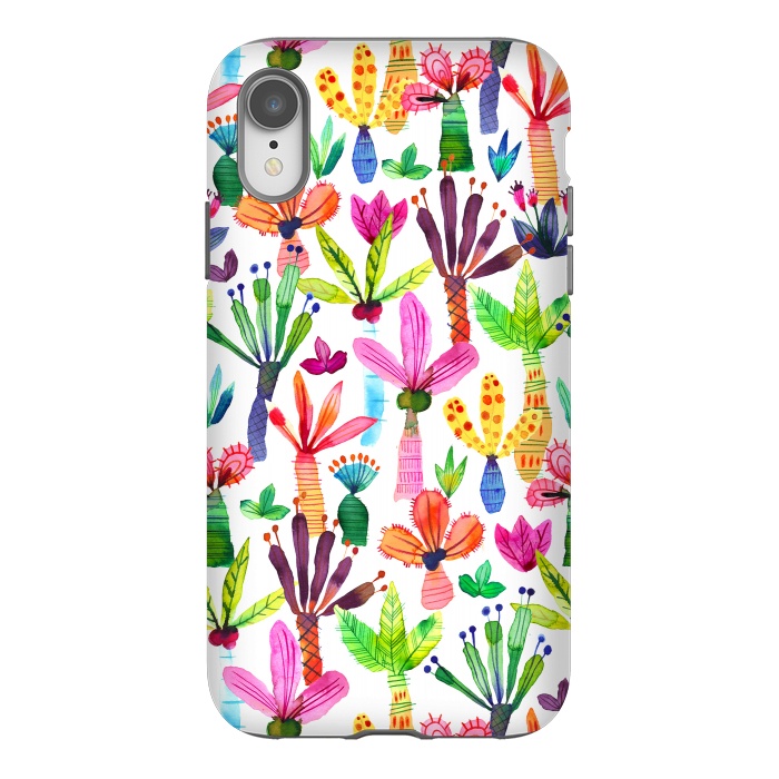 iPhone Xr StrongFit Cute Palms Garden by Ninola Design
