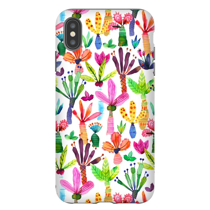 iPhone Xs Max StrongFit Cute Palms Garden by Ninola Design