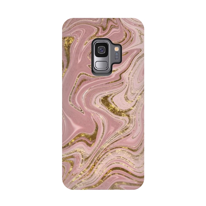 Galaxy S9 StrongFit Rosegold Marbled Elegance 2 by Andrea Haase