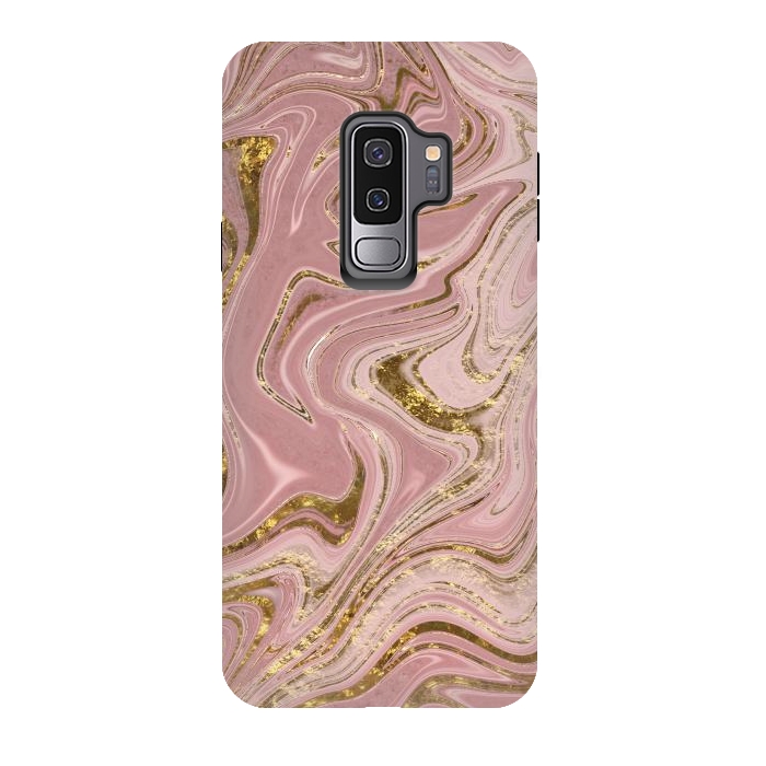 Galaxy S9 plus StrongFit Rosegold Marbled Elegance 2 by Andrea Haase
