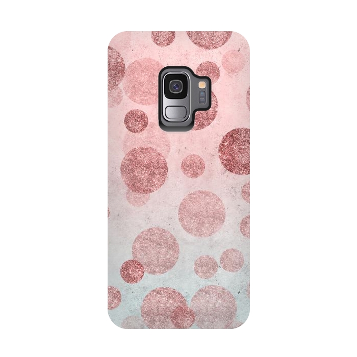 Galaxy S9 StrongFit Rosegold Confetti Elegance by Andrea Haase