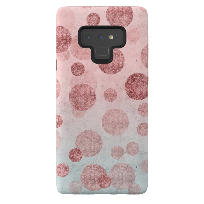 Galaxy Note 9 StrongFit Rosegold Confetti Elegance by Andrea Haase