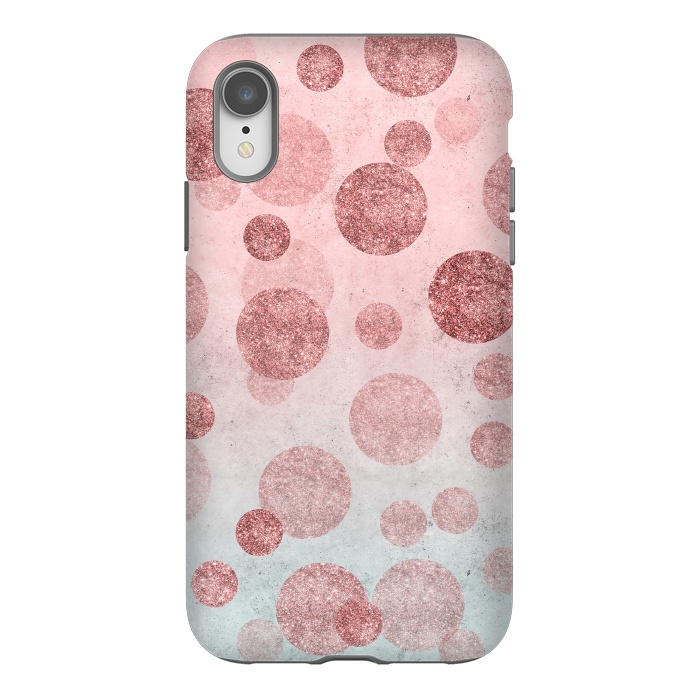 iPhone Xr StrongFit Rosegold Confetti Elegance by Andrea Haase