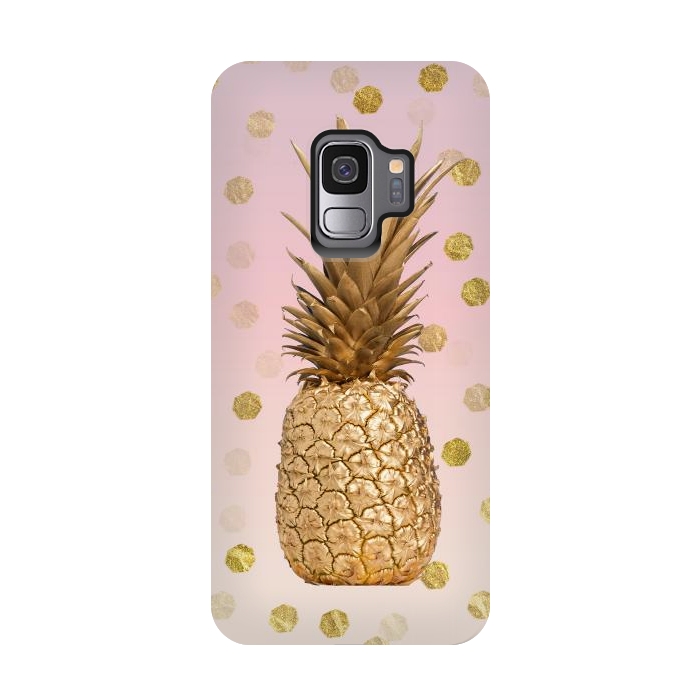 Galaxy S9 StrongFit Exotic Pineapple Golden Elegance by Andrea Haase