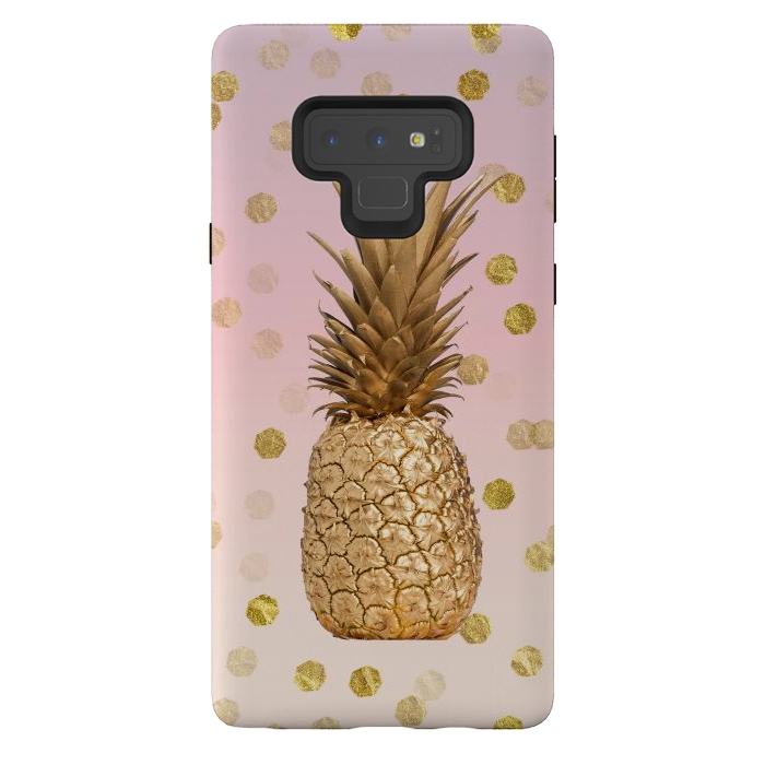 Galaxy Note 9 StrongFit Exotic Pineapple Golden Elegance by Andrea Haase