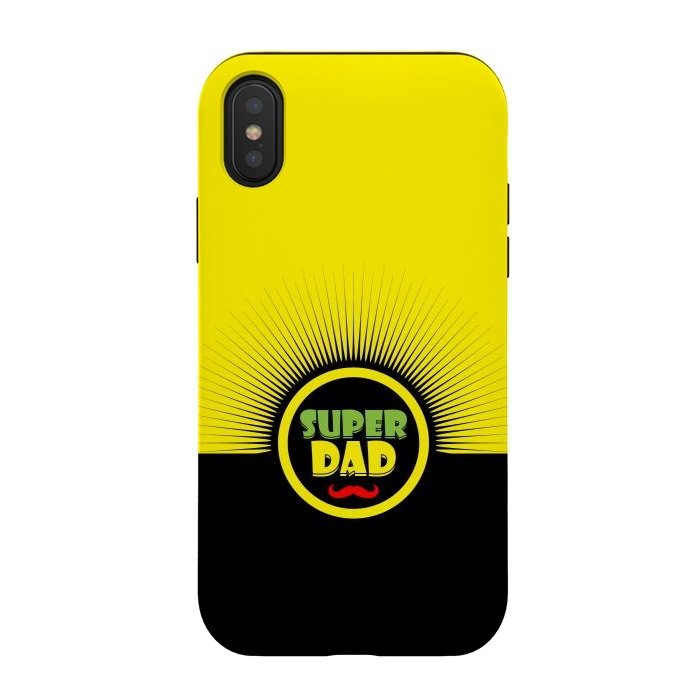 iPhone Xs / X StrongFit super dad mustache by TMSarts