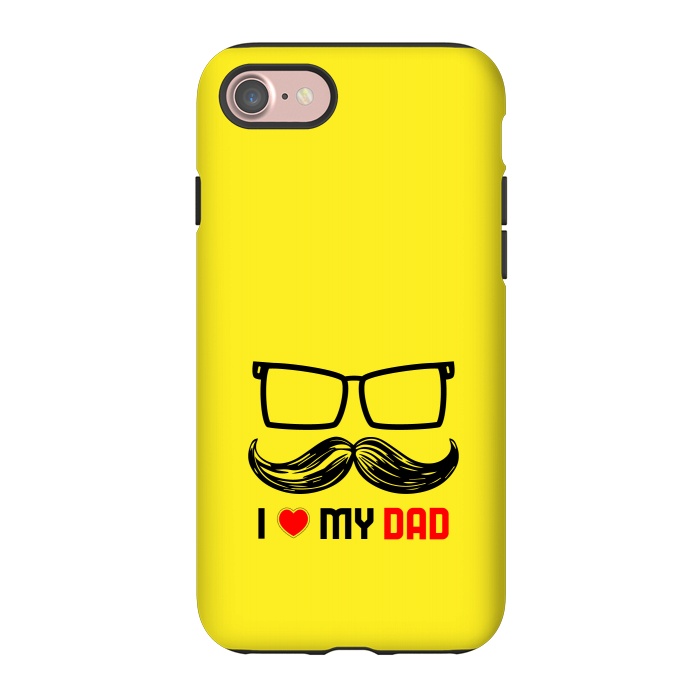 iPhone 7 StrongFit i love my dad yellow by TMSarts