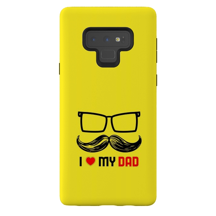 Galaxy Note 9 StrongFit i love my dad yellow by TMSarts
