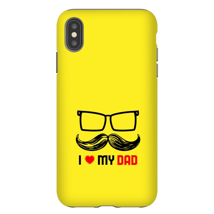 iPhone Xs Max StrongFit i love my dad yellow by TMSarts