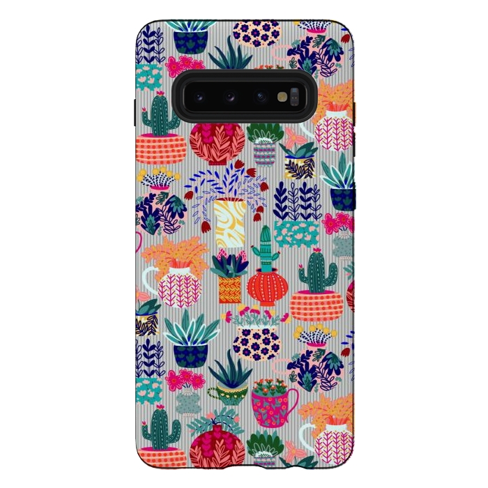 Galaxy S10 plus StrongFit Maximalist Pot Plants  by Tigatiga