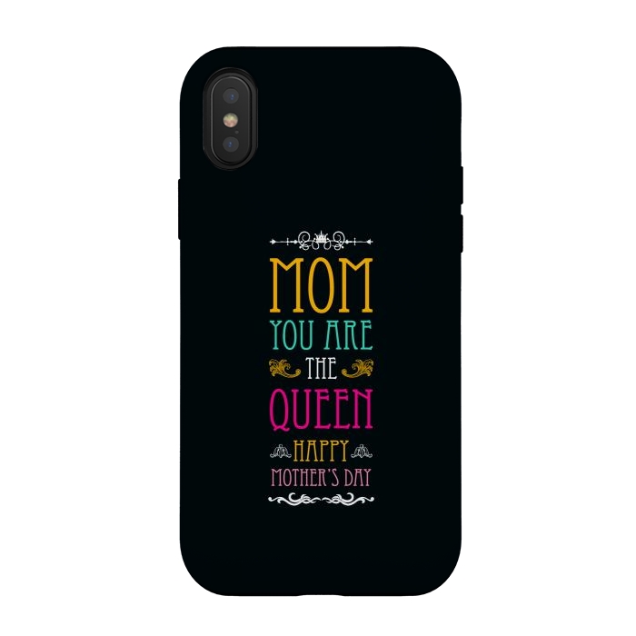 iPhone Xs / X StrongFit mom you are the queen by TMSarts