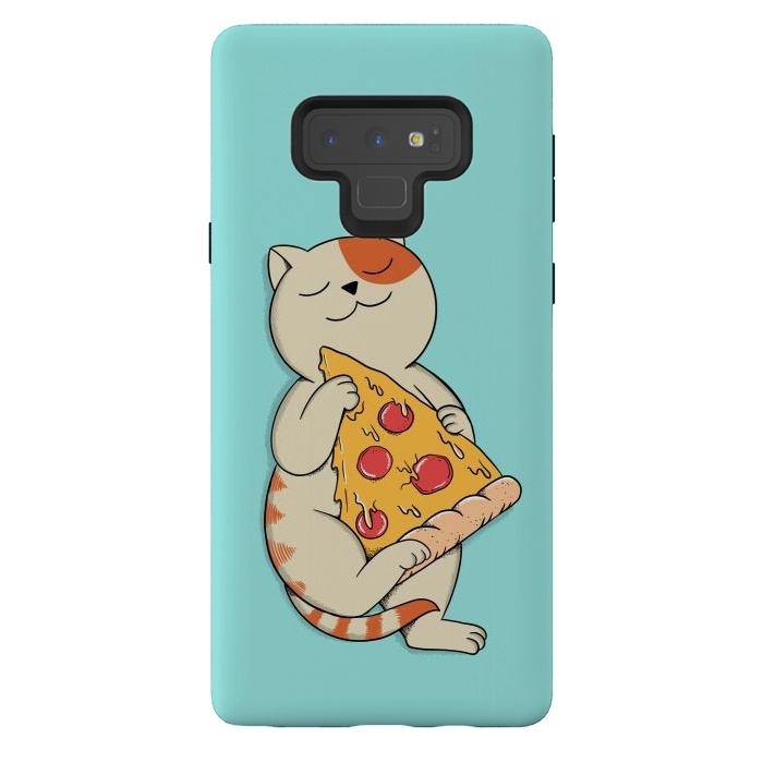 Galaxy Note 9 StrongFit Cat and Pizza by Coffee Man