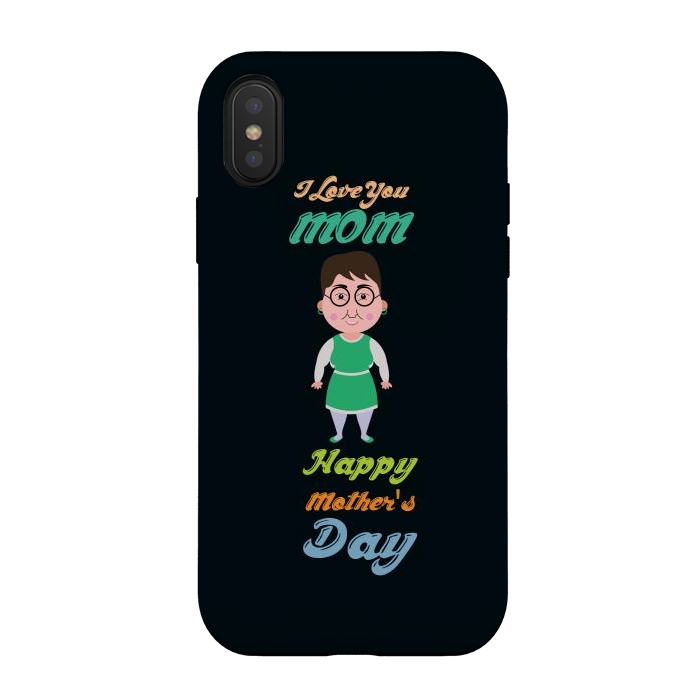 iPhone Xs / X StrongFit cartoon mom by TMSarts
