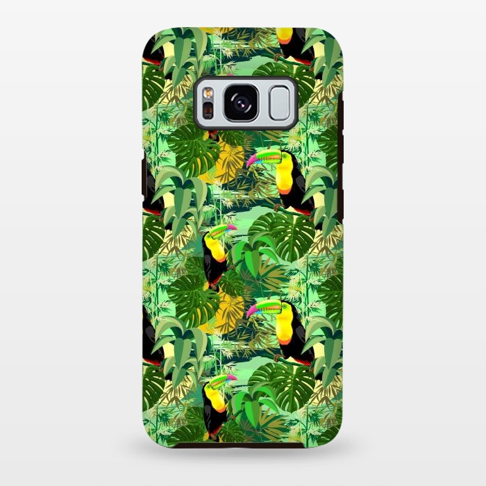 Galaxy S8 plus StrongFit Toucan in Green Amazonia Rainforest  by BluedarkArt