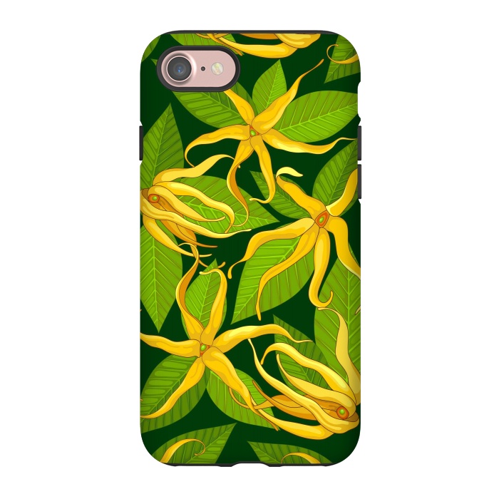 iPhone 7 StrongFit Ylang Ylang Exotic Scented Flowers and Leaves by BluedarkArt
