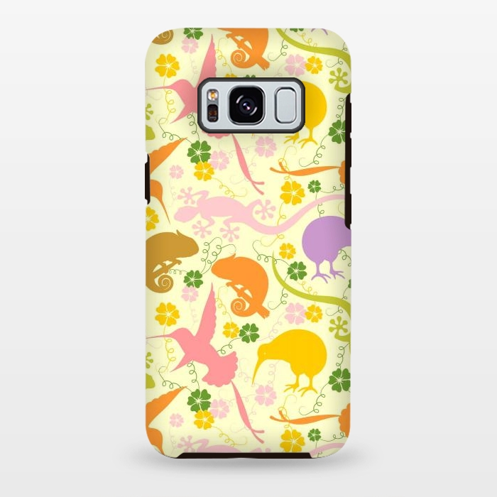 Galaxy S8 plus StrongFit Animals Exotic Pastel Colors Shapes Pattern by BluedarkArt