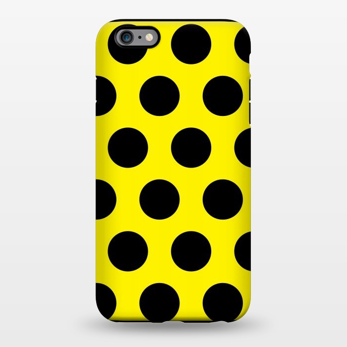 iPhone 6/6s plus StrongFit Black Circles on Yellow Background by Bledi