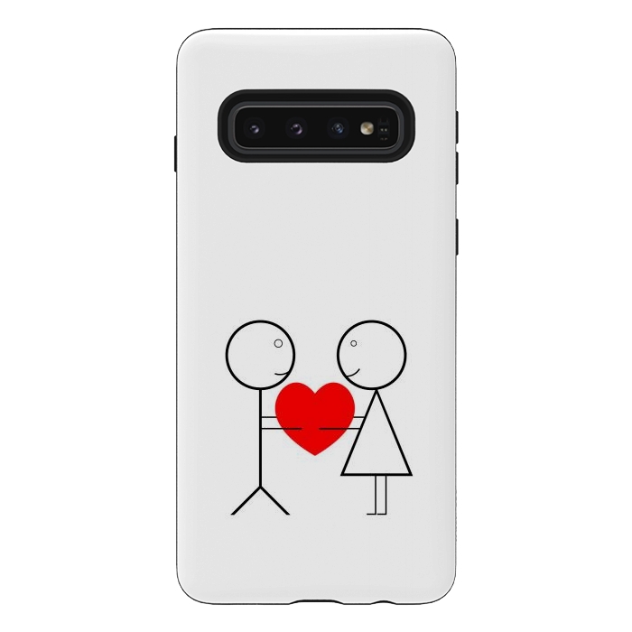 Galaxy S10 StrongFit stick figure love by TMSarts