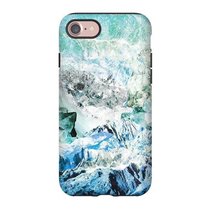 iPhone 7 StrongFit Icy mountains and precious gemstones by Oana 