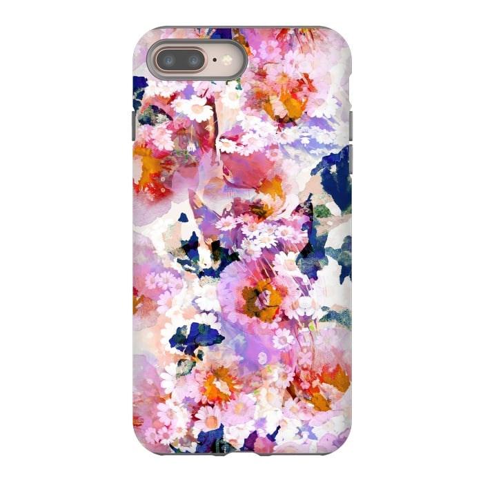 iPhone 7 plus StrongFit Watercolor painted flower meadow by Oana 