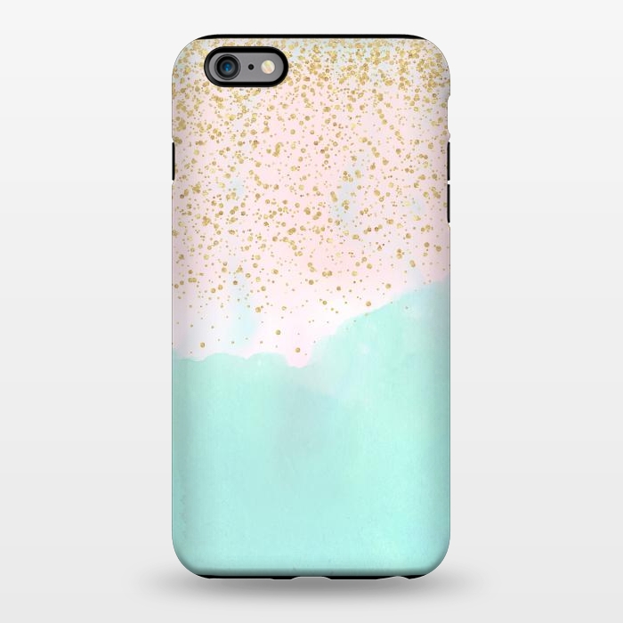 iPhone 6/6s plus StrongFit Watercolor abstract and golden confetti design by InovArts