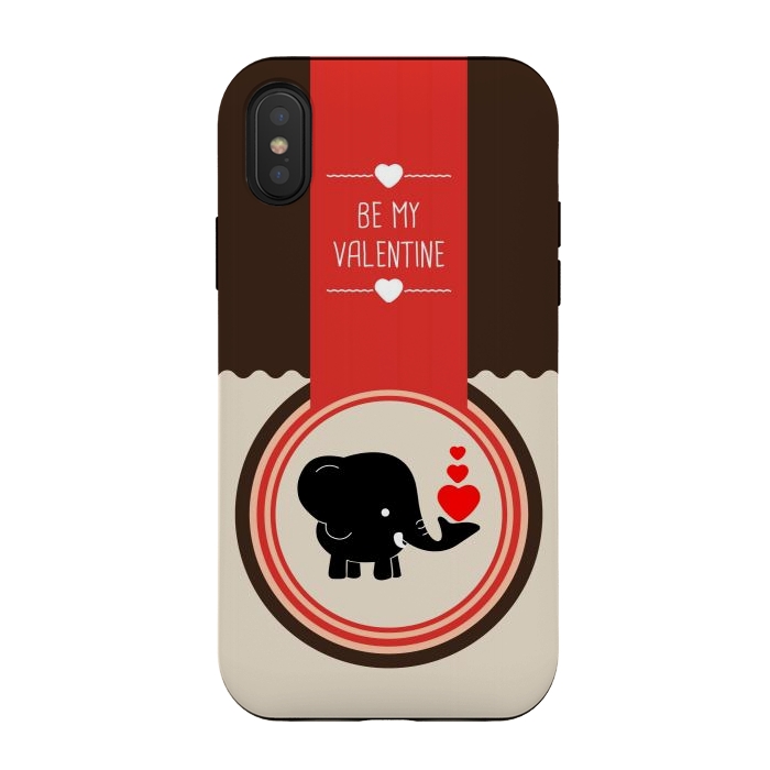iPhone Xs / X StrongFit be valentine elephant by TMSarts