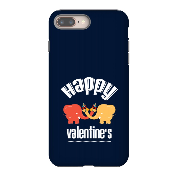 iPhone 7 plus StrongFit two elephants valentines by TMSarts