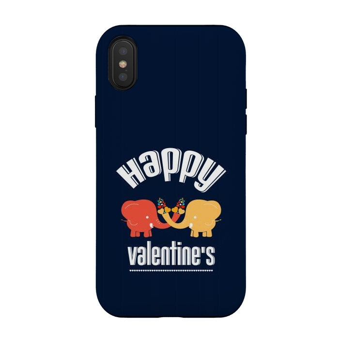 iPhone Xs / X StrongFit two elephants valentines by TMSarts