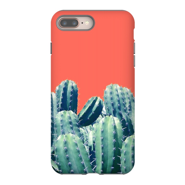 iPhone 7 plus StrongFit Cactus on Coral by Uma Prabhakar Gokhale
