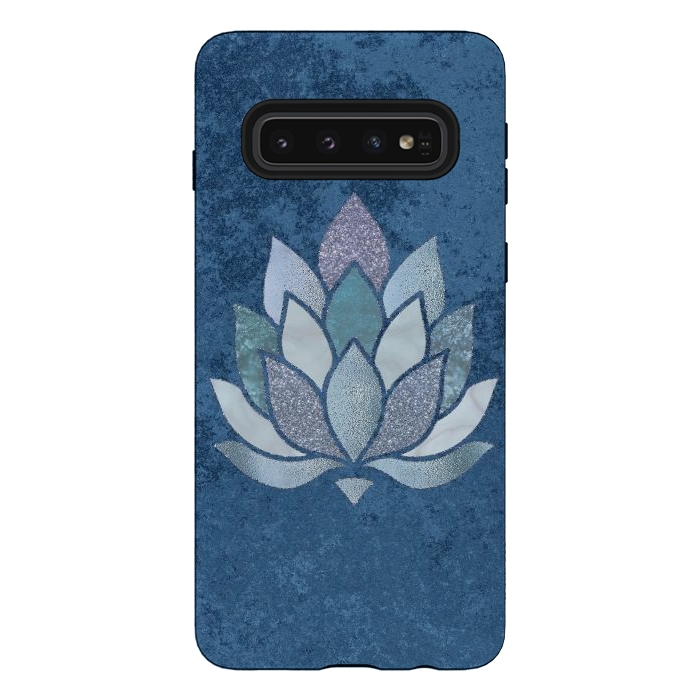 Galaxy S10 StrongFit Precious Blue Lotus Flower 2 by Andrea Haase