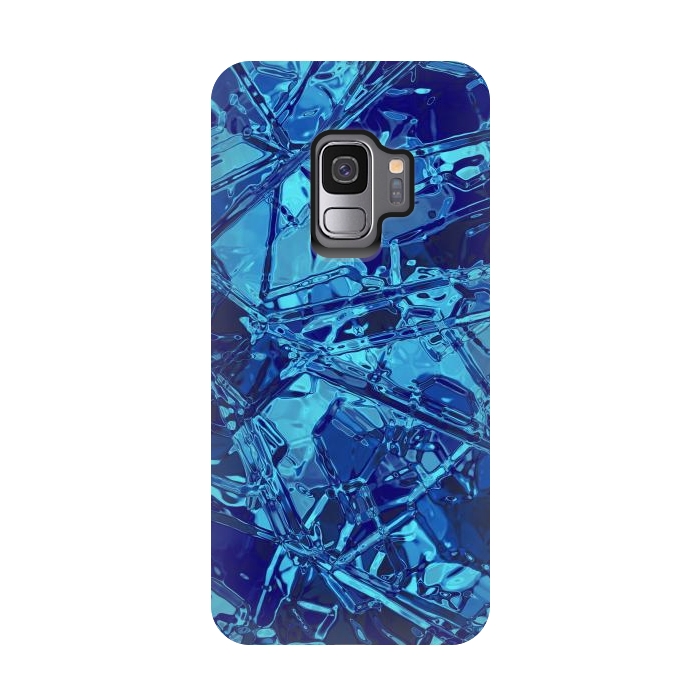 Galaxy S9 StrongFit Blue Stained Glass 2 by Andrea Haase