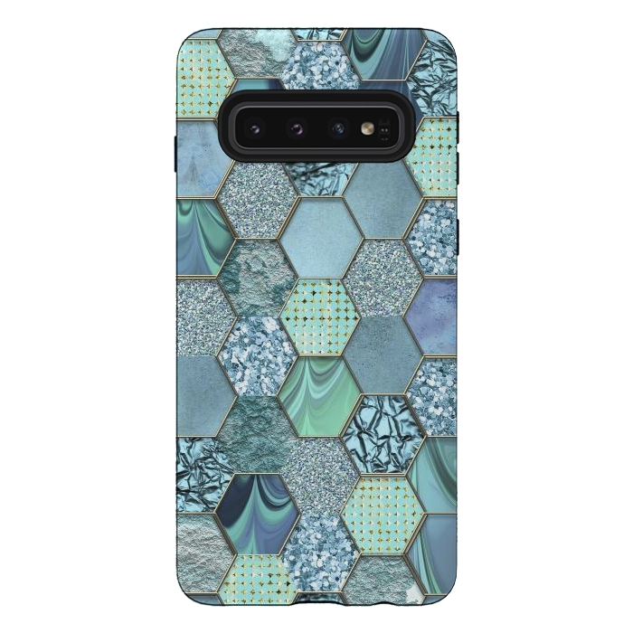 Galaxy S10 StrongFit Glamorous Hexagon  by Andrea Haase