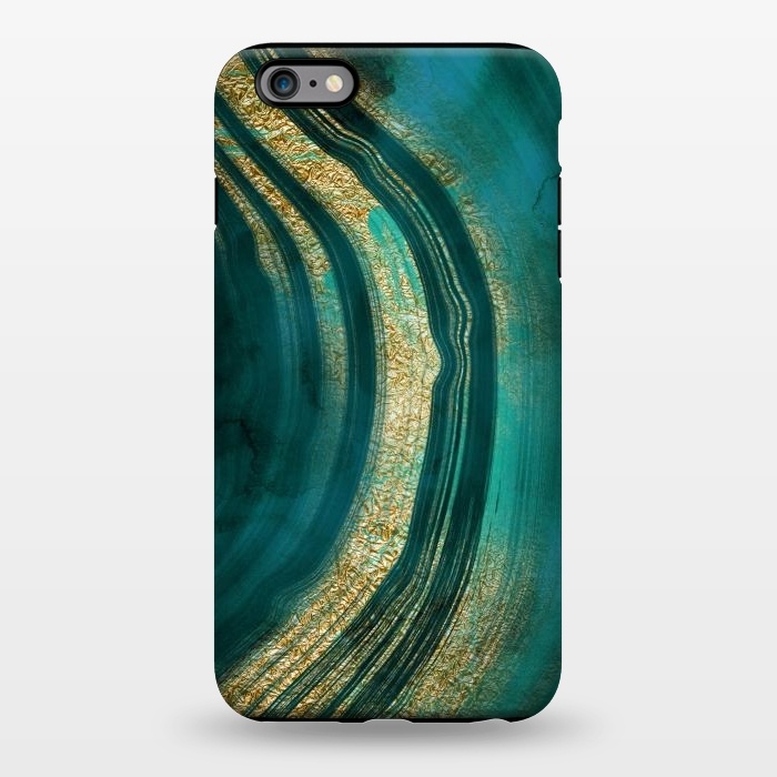 iPhone 6/6s plus StrongFit Malachite green and gold marble  by  Utart