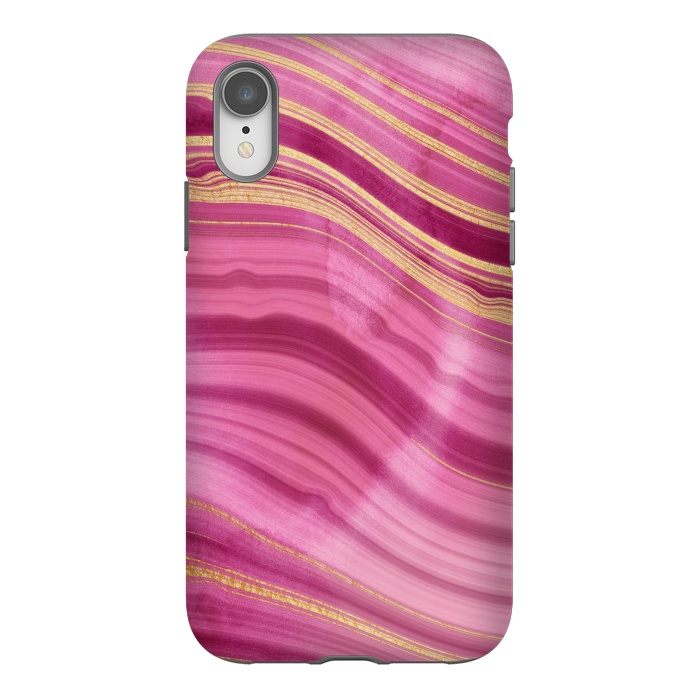 iPhone Xr StrongFit Pink and Gold Mermaid Glitter Marble Waves by  Utart