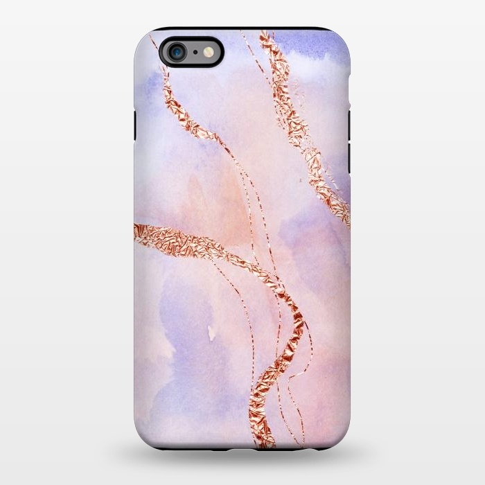 iPhone 6/6s plus StrongFit Pink and Blush Marble Ink with rosegold glitter veins by  Utart