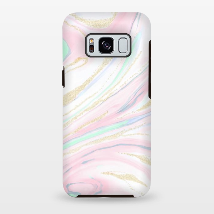 Galaxy S8 plus StrongFit Classy marbleized abstract design by InovArts