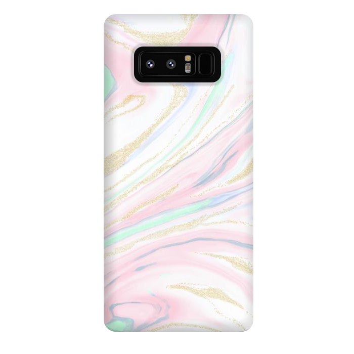 Galaxy Note 8 StrongFit Classy marbleized abstract design by InovArts