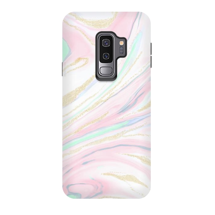 Galaxy S9 plus StrongFit Classy marbleized abstract design by InovArts