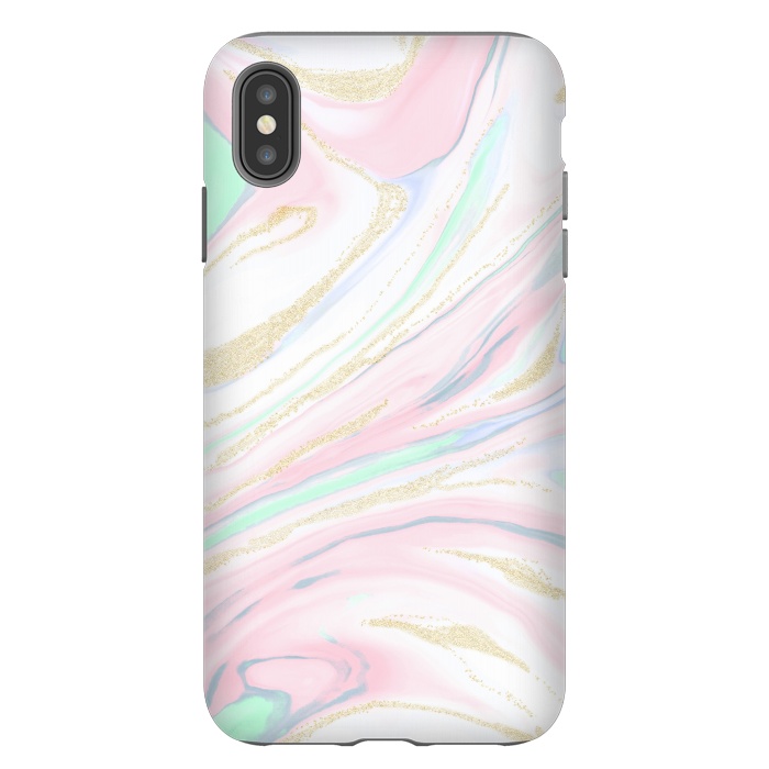iPhone Xs Max StrongFit Classy marbleized abstract design by InovArts