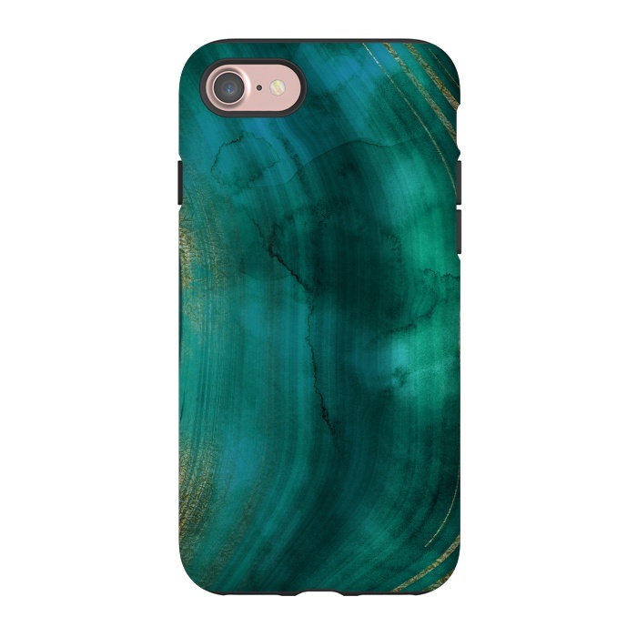 iPhone 7 StrongFit Green Malachite Marble Texture by  Utart
