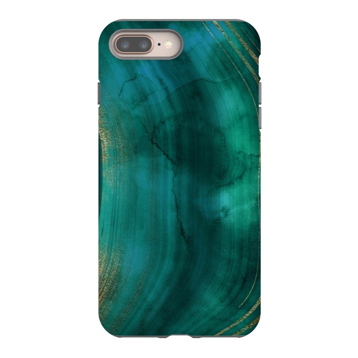 iPhone 7 plus StrongFit Green Malachite Marble Texture by  Utart
