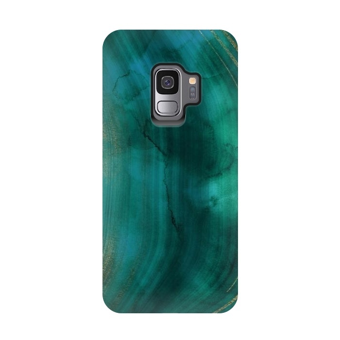 Galaxy S9 StrongFit Green Malachite Marble Texture by  Utart