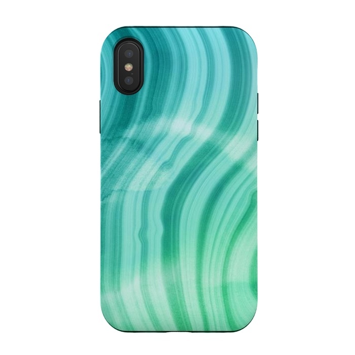 iPhone Xs / X StrongFit Mermaid Ocean Marble Waves  by  Utart