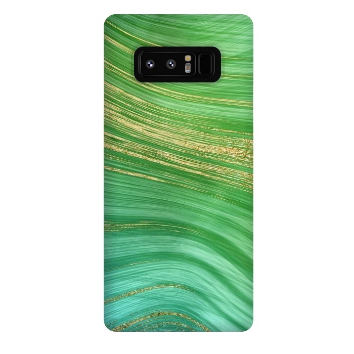 Galaxy Note 8 StrongFit Gold and green turquoise mermaid ocean marble  by  Utart