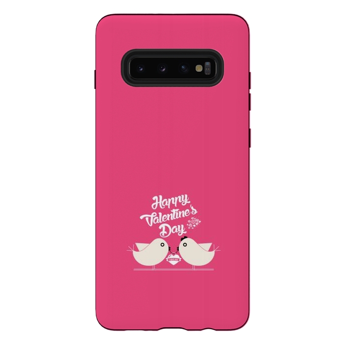 Galaxy S10 plus StrongFit love birds couple by TMSarts